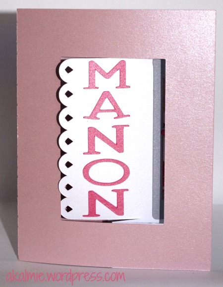 Bienvenue Manon lever Card